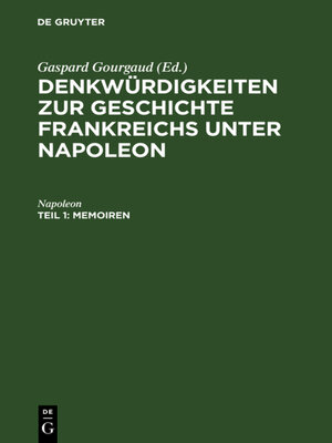 cover image of Memoiren